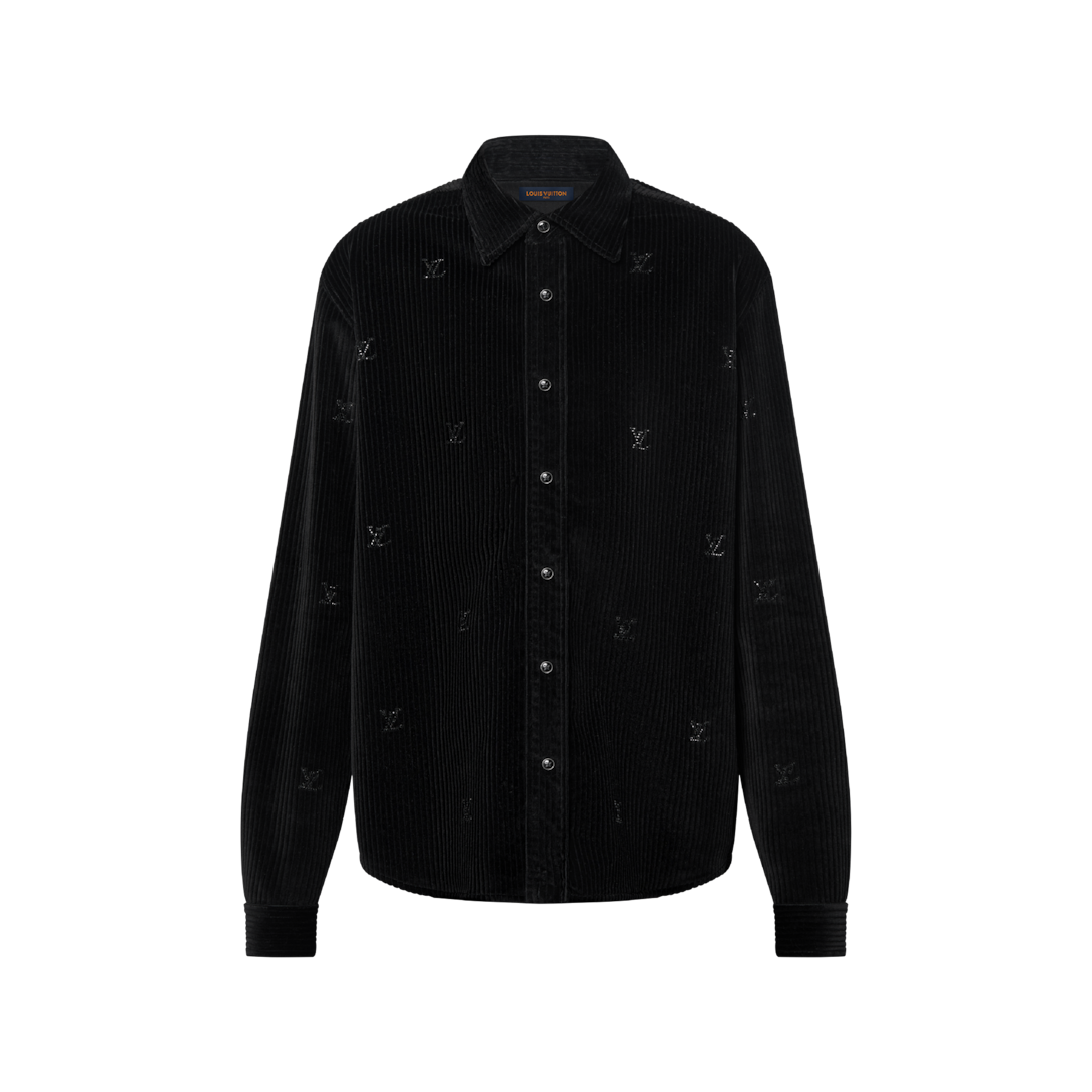 LOUIS VUITTON GASTON FIT ワイシャツ 39 Camisa de Manga Longa com Botões em Veludo Cotelê - Ready-to-Wear